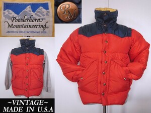 70s Vintage Powderhorn powder horn USA America made 2way down jacket VINTAGE Rocky mountain canada Goose garments model