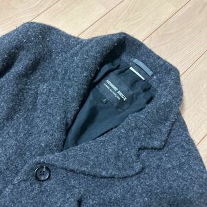 ☆未使用品☆【COMME des GARCONS HOMME DUEX】コムデギャルソンオム ドゥ コート ウール S グレー