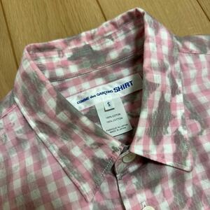 ☆【COMME des GARCONS SHIRT】コムデギャルソンシャツ PINK CHECK Sサイズ