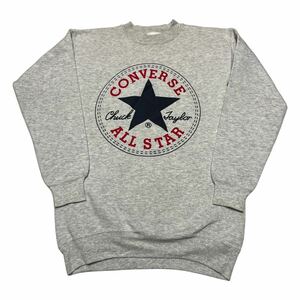 USA製 CONVERSE コンバース スウェットトレーナー ロゴプリント グレー M