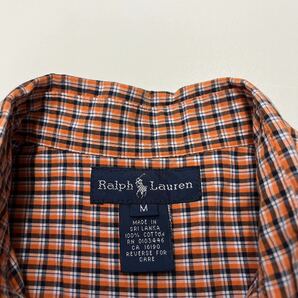 POLO RALPH LAUREN ラルフローレン 半袖ボタンダウンシャツ 刺繍 チェック Mの画像6