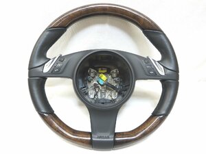  rare! heater attaching! Panamera 970 original wooden steering wheel handle switch Boxster Cayenne 991 997 958 control number (W-CIX29)