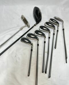 【ジャンク品】レフティ　アイアンセット　ツルヤ　AXEL DUAL IMPACT HM (P,5,6,7,8,9,S)メンズ左