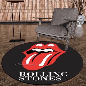 送料無料 音楽 ロック バンド ローリングストーンズ THE ROLLING STONES 丸型カーペット マット ８