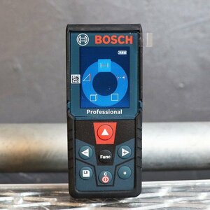 《L09221》 BOSCH (ボッシュ) GLM400 レーザー距離計 カラーディスプレイ 測定器 測量【動作確認済み】106×45×24ｍｍ 美品 ▼