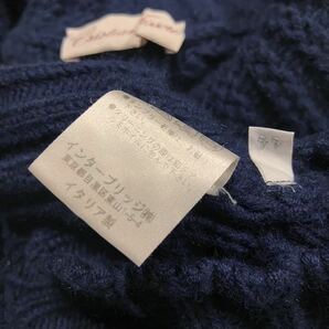 Cristiano Fissore size44 イタリア製アンゴラ混ウールセーター メンズ ダークネイビー 濃紺 クリスティアーノフィッソーレの画像7