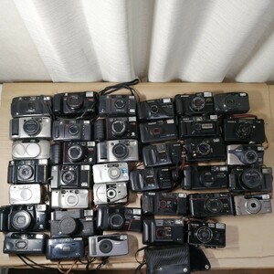 未確認 38台纏め売 大量 コンパクトフィルムカメラ MINOLTA capios A 140 apex 70 chinon LYNX kyocera zoomtec 80 YASHICA NIKON ジャンク