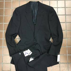 【新品】★激安スーツ★リクルートスーツ　シングルスーツ　礼服/サイズXXL AB8 ブラック　黒/センターベンツ/サラサラ生地/アジャスター