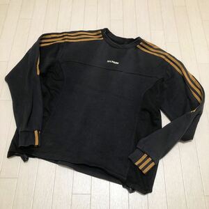 和77★① adidas IVYPARK アディダス アイビーパーク 長袖 スウェット トレーナー XS メンズ ブラック ゴールド