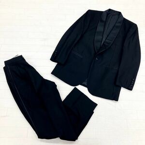 1221◎ Yves Saint Laurent イヴ サンローラン セットアップ スーツ ジャケット パンツ スラックス ブラック メンズ