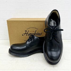 1230◎ HAWKINS HL50050 ホーキンス 靴 シューズ ローカット ブーツ プレーン 3ホール カジュアル ブラック メンズ25.0-25.5
