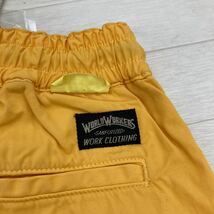 1209◎ 新品 訳あり beams WORLD WORKERS ビームス ワールドワーカーズ パンツ ボトムス ズボン ウエスト ゴム イエロー メンズS_画像3