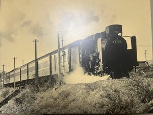 当時物 蒸気機関車　木製 パネル ボード 鉄道写真 昭和レトロ 電車 汽車 撮り鉄