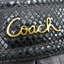 1円 ■ 美品 コーチ 2wayバッグ ブラック系 レザー ゴールド金具 レディース F20114 COACH ■E.Bssl.rS-10_画像9