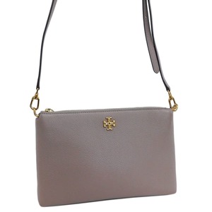 1円 ■ 美品 トリーバーチ ショルダーバッグ グレー系 レザー お出かけ ショッピング TORY BURCH ■E.Bls.Ar-17