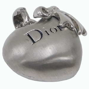 1円 ■ 極美品 クリスチャンディオール トップ シルバー系 ハートリボン Christian Dior ■E.Bssl.rS-23