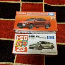 トミカ 日産 GT-R 初回特別仕様 トミカプレミアム 三菱 ランサーエボリューションファイナルエディション発売記念仕様 2台セット ランエボX_画像1