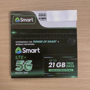 Philippines Prepaid SIM SMART 21GB 通話、メッセージフリー フィリピン プリペイドSIMカード 新品未使用　高速データGlobe 旅行用シム