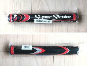 【送料220円】SuperStroke SLIM 3.0 スーパーストローク スリム 黒ｘ赤 x 銀