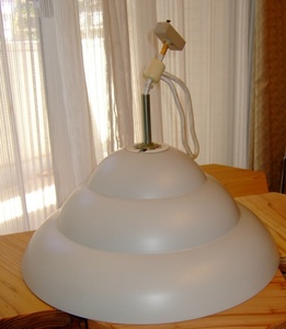 天井照明 金属製シェード直径約40cm + 照明器具(送料無料)