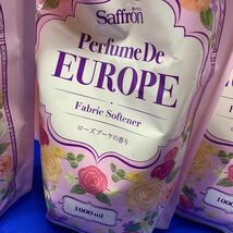 3FOSS 香りサフロン柔軟剤パフュームドヨーロッパ ローズブーケの香り大容量1000ml 12個_画像2