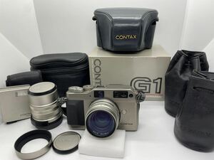 【GO048】CONTAX / コンタックス / G1 / Carl Zeiss Planar 45mm f2 / Carl Zeiss Sonnar 90mm f2.8 / ストロボ / ケース / 純正箱