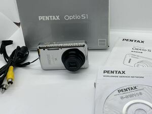 【GO056】PENTAX / ペンタックス/ Optio S1 / シルバー, クローム / 元箱