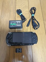 千円スタート! SONY ソニー PSP プレイステーションポータブル ピアノブラック PSP3000 メモリースティック 充電器付き! ジャンク!_画像1