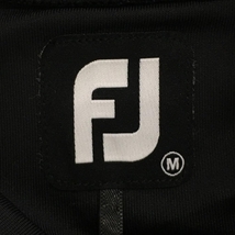 【超美品】フットジョイ 半袖ハイネックシャツ 黒×グレー ビックプリント メンズ M ゴルフウェア 2021年モデル FootJoy_画像5