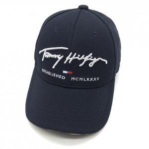 トミーヒルフィガー キャップ ネイビー×白 内側パイル地 57cm　フリー ゴルフウェア Tommy Hilfiger Golf