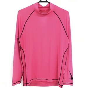 ナイキ インナーシャツ ピンク×黒 一部メッシュ メンズ XL ゴルフウェア NIKE