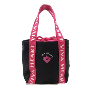 【美品】ビバハート カートバッグ 黒×ピンク 持ち手ロゴゴルフ VIVA HEART