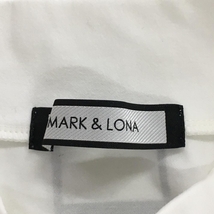 【美品】マークアンドロナ 半袖ハイネックシャツ 白×黒 シリコンスカル メンズ 46 ゴルフウェア 2021年モデル MARK＆LONA_画像5