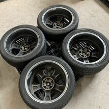 MYM-1201 激安 ホイールタイヤ 4本セット RAYS VERSUS STIVALE 17インチ 17×7.0JJ BRIDGESTONE 225 45R17 現状品_画像9