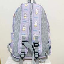 新品 新作 定価4,070円 ミッフィー 総柄ポリ デイパックmiffy リュック 15L うさぎ バック パープル_画像4