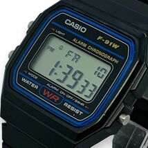 ■稼働品・極美品・良品　CASIO　カシオ　F-91W デジタル腕時計　チープカシオ　アラーム クロノグラフ　電池交換済 インボイス対応店_画像2