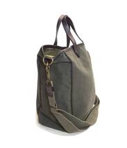 FILSON フィルソン USA製 2WAY キャンバス/レザー トートバッグ ショルダーバッグ 鞄 カーキ/ダークブラウン系 _画像2