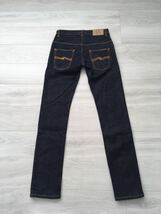 美品 NUDIE JEANS THIN FINN ヌーディジーンズ シンフィン ストレッチスキニーデニム 29 × 32 インディゴ_画像2