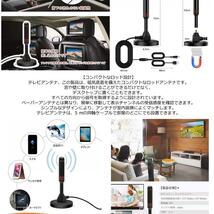 室内アンテナ 地デジ テレビ ブースター内蔵 4K HD TV デジタル アンテナ 5m 車載 高感度 UHF VHF対応 設置簡単 USB式 高画質 KEISAN_画像4