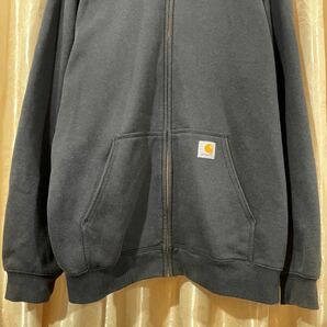 カーハート Carhartt フルジップパーカー サイズL ブラック メキシコ製 ORIGINAL FIT スウェット トレーナーの画像4