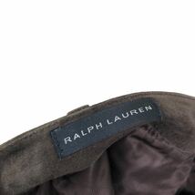 H672 本革 RALPH LAUREN ラルフローレン やぎ革 レザー 裾ボタン サイドデザイン パンツ ボトムス 茶系 メンズ 32R_画像10