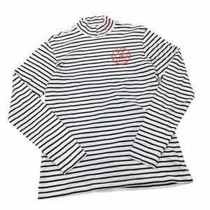 C300 PEARLY GATES パーリーゲイツ GOLF ゴルフ ゴルフウェア ハイネック 長袖 Tシャツ ロンT ロング ティシャツ カットソー メンズ 6 白黒