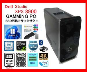 Dell XPS 8900 サクサク Core i7-6700～4.0Ghz×8/16G/新M.2.SSD256G +2T/GTX745-4G/WiFi/W11/office2021