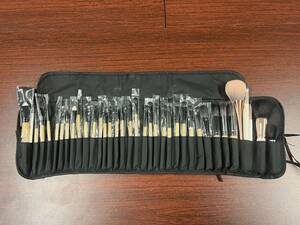  make-up brush 37 pcs set pink black beige . case attaching pretty 