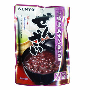  zenzai 160g retort ×1 sack Hokkaido Tokachi production adzuki bean 100% use Sanyo ./2102/ free shipping 