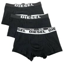 DIESEL ディーゼル アンダーウェア 3枚組 セット 00CKY3 RIAYC E4101 XL ブラック ボクサーパンツ コットン 下着 新品 送料無料 並行輸入品_画像2