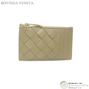 ボッテガ ヴェネタ （BOTTEGA VENETA） イントレチャート ファスナー付きカードケース コインケース 小銭入れ 680613 トープ（新品）