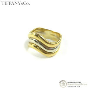 ティファニー （TIFFANY＆CO.） ウェーブ カーブ リング K18×K18WG 指輪 12号 750 ゴールド×ホワイトゴールド 6.2g（中古）