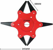 草刈機用チップソー 草刈り機 替え刃 6歯ブラシカッタースチールブレード 草刈ブレード 回転刃 001_画像5