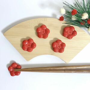  new goods plum flower 4 point / Japanese food New Year chopsticks .. weaning ceremony Okuizome 